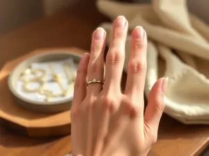 Elegancka pastelowa sukienka komunijna na wieszaku obok wazonu z białymi kwiatami w jasnym, spokojnym wnętrzu.