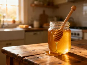 Miska z mieszanką soku z limonki i brązowego cukru oraz świeże owoce jako zamiennik tamaryndowca w kuchni.